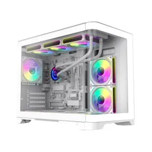 Gamemax Case mATX - HYPE-M White - 3 x 120 mm Addressable RGB fans
