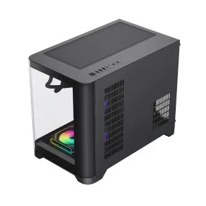 Gamemax Case mATX - HYPE-M Black - 3 x 120 mm Addressable RGB fans