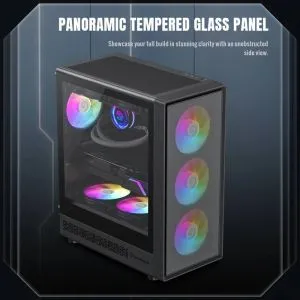 Gamemax кутия Case ATX - Storm 2 AB - 6 x 120 mm Addressable RGB fans