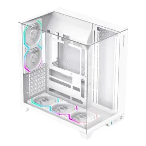 Gamemax кутия Case ATX - Infinity Pro White - 5 x 120 mm Addressable RGB fans
