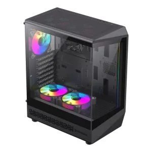 Gamemax Case ATX - Vista COC AB - 5 x 120 mm A-RGB Fans, MB Plate COC Fan