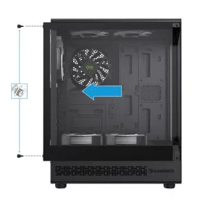 Gamemax Case ATX - Vista COC AB - 5 x 120 mm A-RGB Fans, MB Plate COC Fan