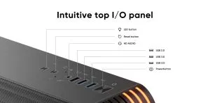 1stPlayer кутия Case mATX - VT6-BK - Mesh, A-RGB