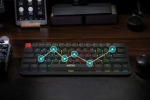 Marvo механична геймърска клавиатура Gaming Mechanical keyboard Saber 61 KG933G White - 61 keys, Red Switches [Linear]
