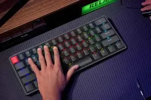 Marvo механична геймърска клавиатура Gaming Mechanical keyboard Saber 61 KG933G White - 61 keys, Red Switches [Linear]