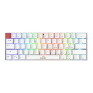 Marvo механична геймърска клавиатура Gaming Mechanical keyboard Saber 61 KG933G White - 61 keys, Red Switches [Linear]