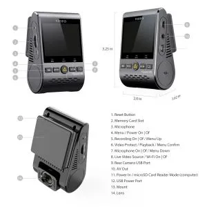 VIOFO Dash Cam A129 Plus DUO - GPS, Rear Cam included