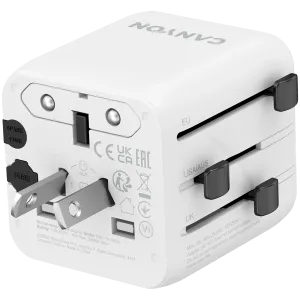 CANYON Travel Adapter OnTour One EU/UK/US/AUS   White