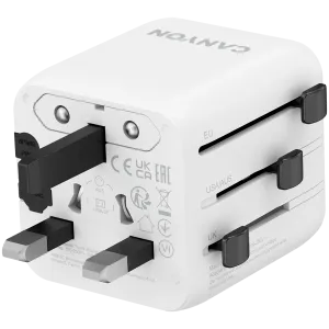 CANYON Travel Adapter OnTour One EU/UK/US/AUS   White
