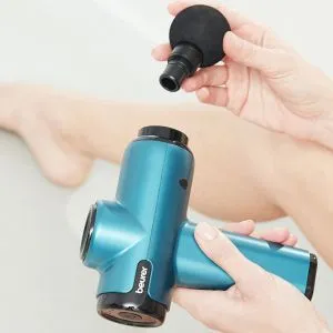 Maser Beurer MG 99 masaj pentru țesuturi profunde, 5 niveluri de intensitate, 4 accesorii de masaj, baterie litiu-ion până la 5 ore de utilizare, cutie de depozitare
