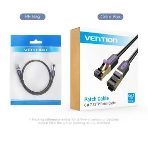 Vention LAN SSTP Cat.7 Patch Cable - 2M Black 10Gbps - ICDBH