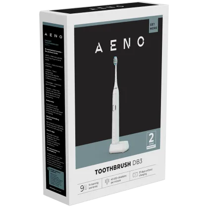 AENO Sonic Electric Toothbrush, DB3: White, 9 scenarios, with 3D touch, wireless charging, 46000rpm, 40 days without charging, IPX7
