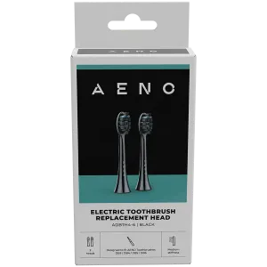 AENO Replacement toothbrush heads, Black, Dupont bristles, 2pcs in set (for ADB0004/ADB0006 and ADB0003/ADB0005)