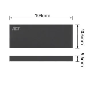 Enclosure /HDD-RACK/ ACT AC1600, M.2 SSD, USB 3.2 Gen1, Black