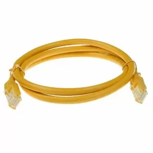 Cablu patch de rețea ACT U/UTP, CAT 6, RJ-45 - RJ-45, 3 m, fire de cupru, galben, ambalare în vrac