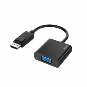 Adaptor HAMA, DisplayPort mascul - VGA mamă, Full-HD 1080p, Negru