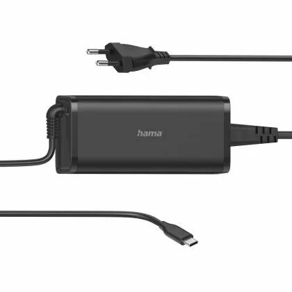 HAMA sursă universală de alimentare pentru laptop, 220V, 5-20V, 92W, USB-C, alimentare, negru