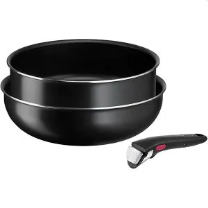 Set tigăi și oale Tefal L1539153 Easy Cook & Clean wok26 + stp24 + mâner