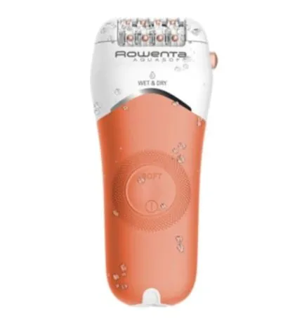 Epilator Rowenta EP4920F0, Wet & Dry Aquasoft, epilator/ aparat de ras/ aparat de tuns 3 în 1, tehnologie avansată de epilare, 24 pensete igienice din oțel inoxidabil și deschidere pentru pensete de 0,8 mm, sistem de ghidare a părului, cap de 31 mm, corp 