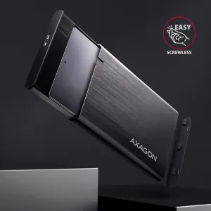 AXAGON EE25-A6M USB3.0 - SATA 6G 2.5" Cutie externă FĂRĂ ȘURUB ALU RAW NEGRU