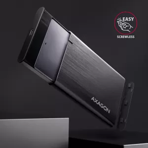 AXAGON EE25-A6C USB-C 3.2 Gen 1 - SATA 6G 2.5" Cutie externă FĂRĂ șuruburi ALU RAW NEGRU