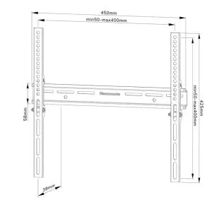 Stand Neomounts by NewStar Screen Wall Mount (fixed, lockable, VESA 400x400)