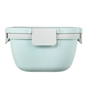 Cutie de mancare Xavax To Go, 3 compartimente, ustensile, dressing, albastru pastel