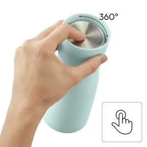 Cana Thermos Xavax To Go, 400 ml, izolata, gaura pentru bautura, albastru pastel