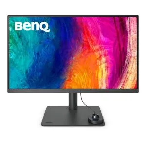 Monitor BenQ PD2705U, 27 inchi IPS LED, 5 ms, 3840x2160 4K UHD, monitor de design, AQCOLOR, 100% sRGB, HDR10, B.I., LBL, comutator KVM, ICCsync, CAD/CAM, DualView, 1000, 1000 cd/m3: HDMI, DP, USB Type-C (Putere 65W, DP alt), Speak.2x2W, Ajustare înălțime,