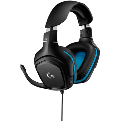 LOGITECH G432 Wired Gaming Headset 7.1 - LEATHERETTE - BLACK/BLUE - USB