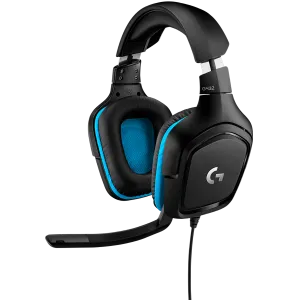 LOGITECH G432 Wired Gaming Headset 7.1 - LEATHERETTE - BLACK/BLUE - USB