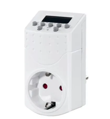 Cronometru digital săptămânal Hama Mini, Precizie la minut, 20 de programe, Alb
