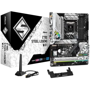 ASROCK MB Desktop Z790 Steel Legend (S1700, 4x DDR5, 1x PCIe 5.0 x16, 1x PCIe 4.0 x16, 1x PCIe 3.0 x1, 4x Hyper M.2, 1x Blazing M.2, 8x SATA3, 2x USB-C, 16x USB 3.2, 5x USB 2.0, 1x RJ-45 2.5GB Lan, 802.11ax Wi-Fi 6E Module, 1x HDMI, 1x DP, ATX