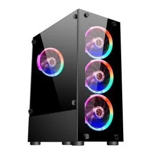 1stPlayer Box Case ATX - Fire Dancing V2-A RGB - 4 ventilatoare incluse