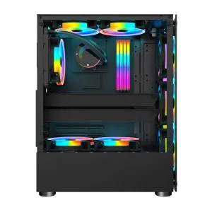 1stPlayer Box Case ATX - Fire Dancing V2-A RGB - 4 ventilatoare incluse
