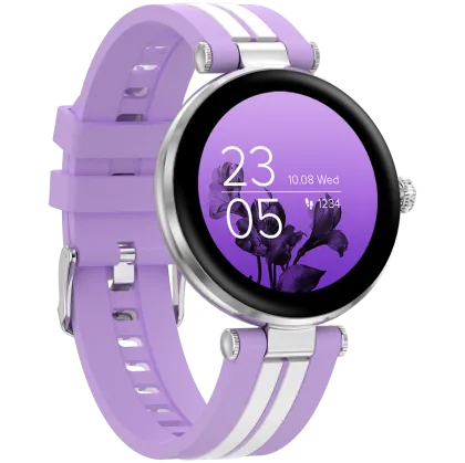 CANYON Semifreddo SW-61, Rtl8762dt, 1.19'' Amoled 390x390px, oncell TP, 192KB RAM, 3.7V 190mAh battery, silver alumimun alloy case middle frame +plastic bottom case +531C and white silicone strap + silver strap buckle. Strap: 261*18mm 37.8g