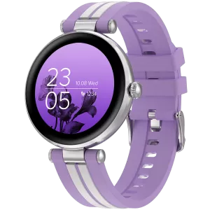 CANYON Semifreddo SW-61, Rtl8762dt, 1.19'' Amoled 390x390px, oncell TP, 192KB RAM, 3.7V 190mAh battery, silver alumimun alloy case middle frame +plastic bottom case +531C and white silicone strap + silver strap buckle. Strap: 261*18mm 37.8g