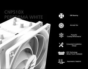 Cooler procesor Zalman Cooler CPU CNPS10X PERFORMA WHITE