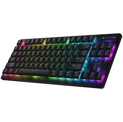 Razer DeathStalker V2 Pro Tenkeyless - Linear Optical Switch - US - Black, Gaming Keyboard, Razer™ Low-Profile Optical Switches (Linear),  RGB Chroma, Top-Class Connectivity, Ultra-Long 50-hour Battery Life, Fully programmable keys with on-the-fly macro r