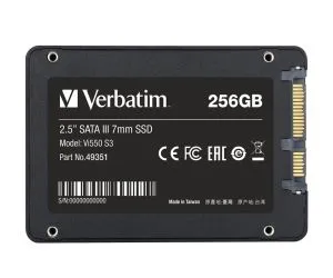 Твърд диск Verbatim Vi550 S3 2.5" SATA III 7mm SSD 256GB