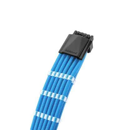 CableMod E-Series Pro ModMesh Sleeved 12VHPWR PCI-e Cable for Super Flower Leadex Platinum / Platinum SE / Titanium / V Gold Pro / V Platinum Pro, EVGA G7 / G6 / G5 / G3 / G2 / P2 / T2 (Light Blue, Nvidia 4000 series, 16-pin to Dual 8-pin, 600mm)