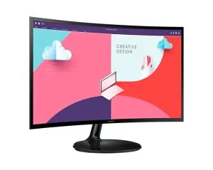 Monitor Samsung 24C364 24" curbat, LED IPS, 75 Hz, 4ms, 1920x1080, 250cd/m2, D-Sub, HDMI, negru