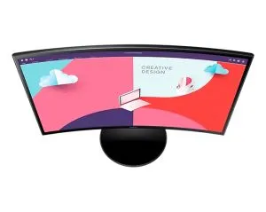 Monitor Samsung 24C364 24" curbat, LED IPS, 75 Hz, 4ms, 1920x1080, 250cd/m2, D-Sub, HDMI, negru