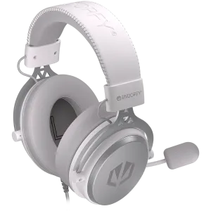 Endorfy Viro Plus USB Onyx White Gaming Headset, 53mm Driver, Memory Foam, USB 7.1 Sound Card, Detachable Microphone, Extra Earpads, 3.5mm Audio Jack, 2 Year Warranty
