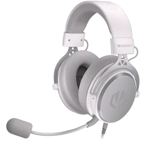 Endorfy Viro Plus USB Onyx White Gaming Headset, 53mm Driver, Memory Foam, USB 7.1 Sound Card, Detachable Microphone, Extra Earpads, 3.5mm Audio Jack, 2 Year Warranty