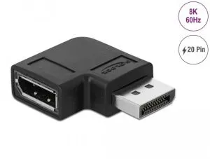 Delock DisplayPort 1.4 Adapter male to female 90° right angled 8K 60 Hz