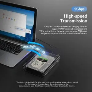 Orico Storage - Case - 3.5 inch USB3.0 transparent, Vertical - 3159U3