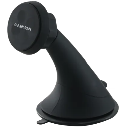 CANYON CH-6, Suport auto pentru smartphone-uri, functie de aspirare magnetica, cu 2 placi(dreptunghi/cerc), negru, 97*67,5*107mm 0,068kg