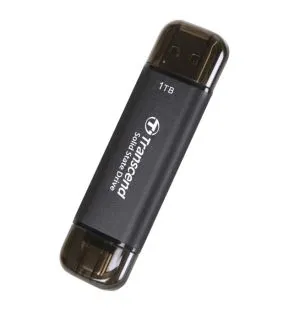 Hard disk Transcend 1TB, SSD extern, ESD310C, USB 10Gbps, tip C/A, negru