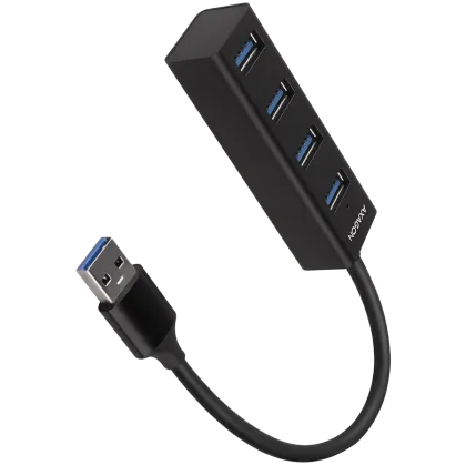 AXAGON HUE-M1A 4x USB3.2 Gen 1 MINI hub, metal, 20cm USB-A cable